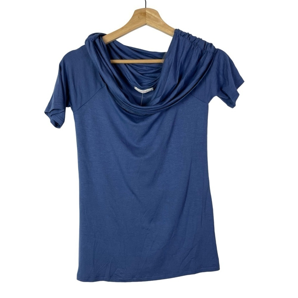 Boutique‎ Cherish Blue The Belle Off The Shoulder Short Sleeve Top M